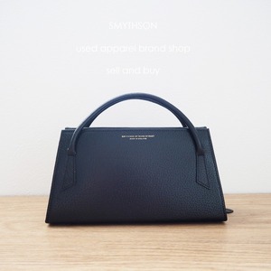 SMYTHSON スマイソン 美品 レザー ミニハンドバッグ 黒