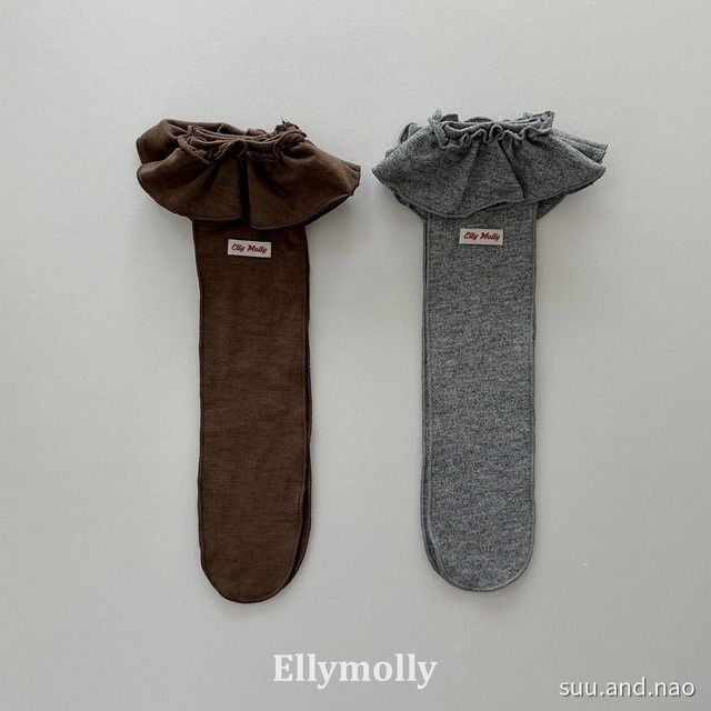 取寄：ELLYMOLLY　エッジフリルソックス※送料無料