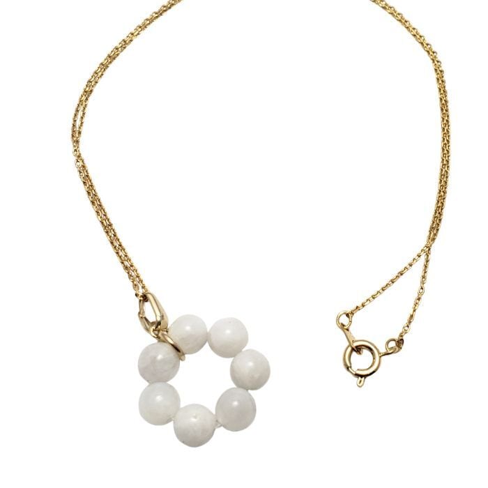 幸運のお守り ムーンストーン パワーストーン ペンダント 6月 誕生石 ネックレス 天然石 レディース かわいい 可愛い おしゃれ オシャレ 手作り ハンドメイド メール便 送料無料 プレゼント シンプル 女性 アクセサリー