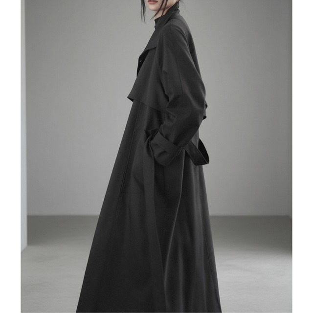 Structured high-neck layered coat C1384