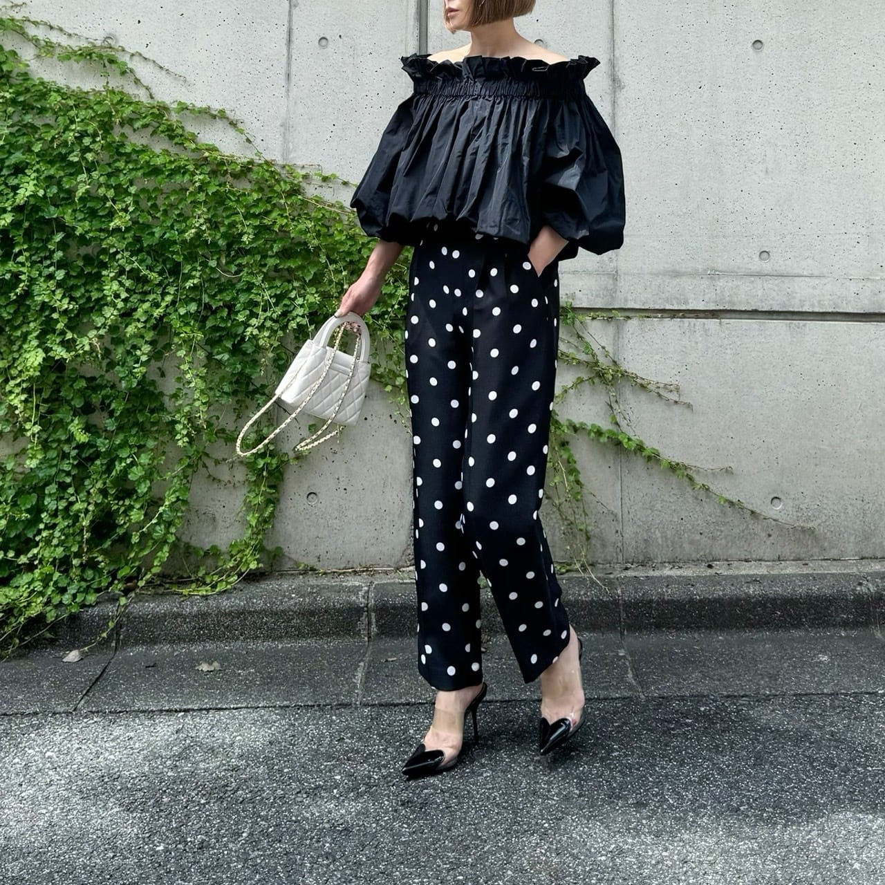ドットテーパードパンツ Nicolas | Cygne