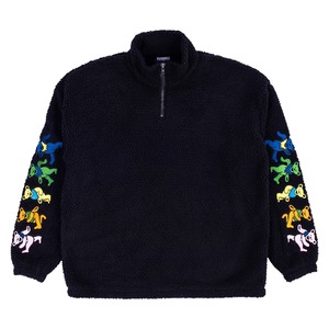 【PLEASURES/プレジャーズ】DEAD SHERPA QUARTER ZIP クオータージップ / BLACK