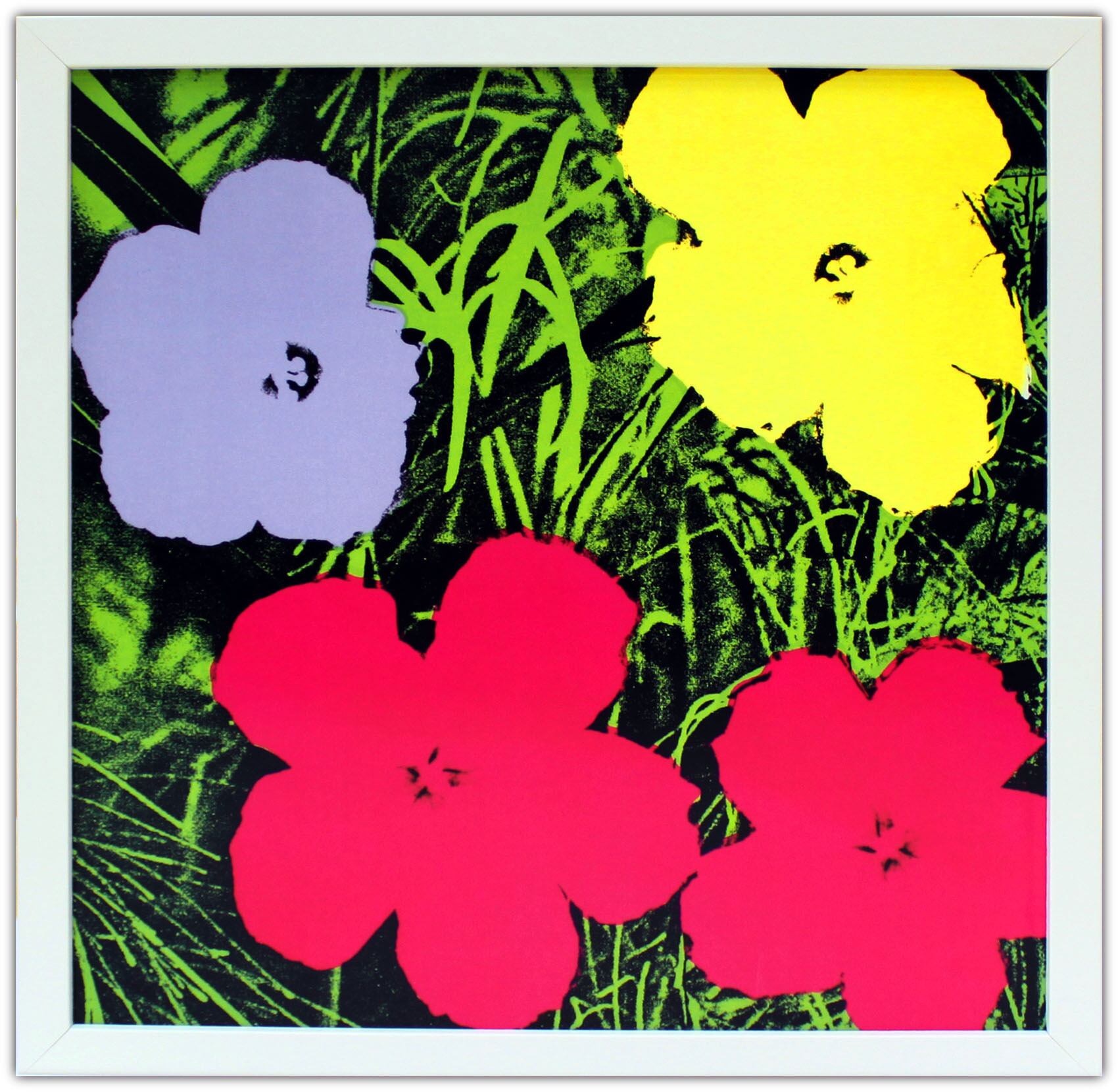 アンディ ウォーホル 絵画「フラワーズ,1970(パープル イエロー ピンク