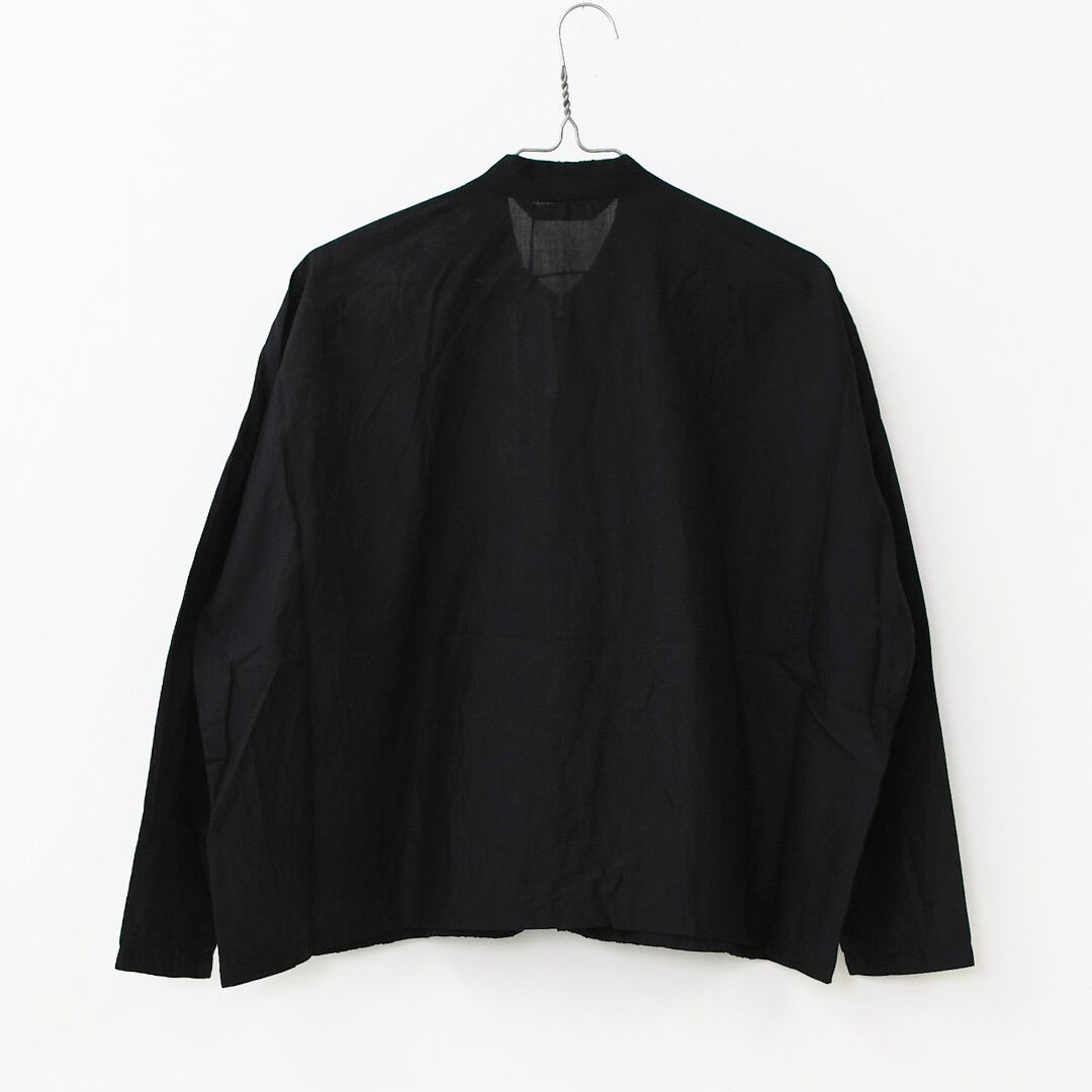 mizuiro ind [ミズイロ インド] lace stand collar wide shirt [1