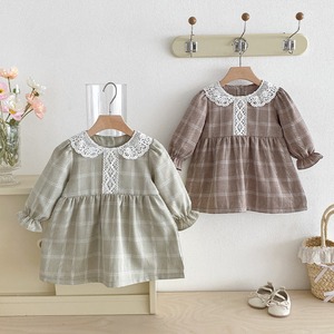 【BABY&KID】秋新作丸襟チェックワンピース