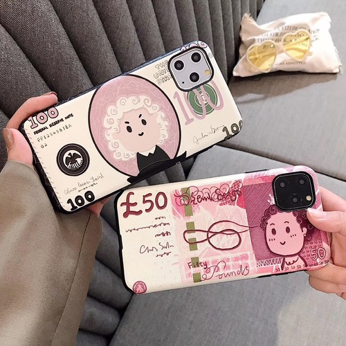 パロディ風 ポンド 米ドル iPhone11 Pro xs xr 8ケース 男女新作♪