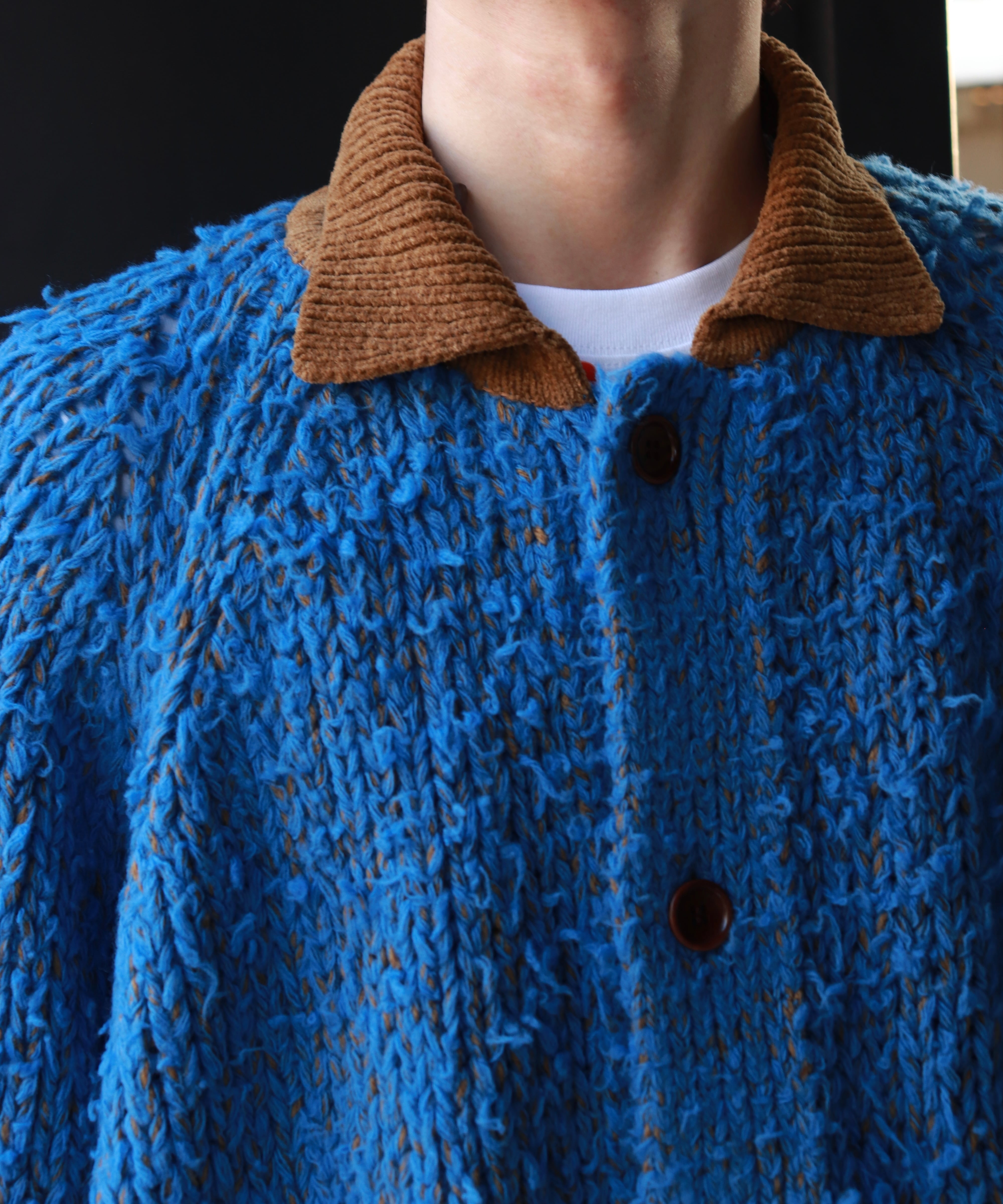 Kota Gushiken / KGAW25-K09 FISHERMAN'S WOOL FUR JACKET (LIGHT BLUE