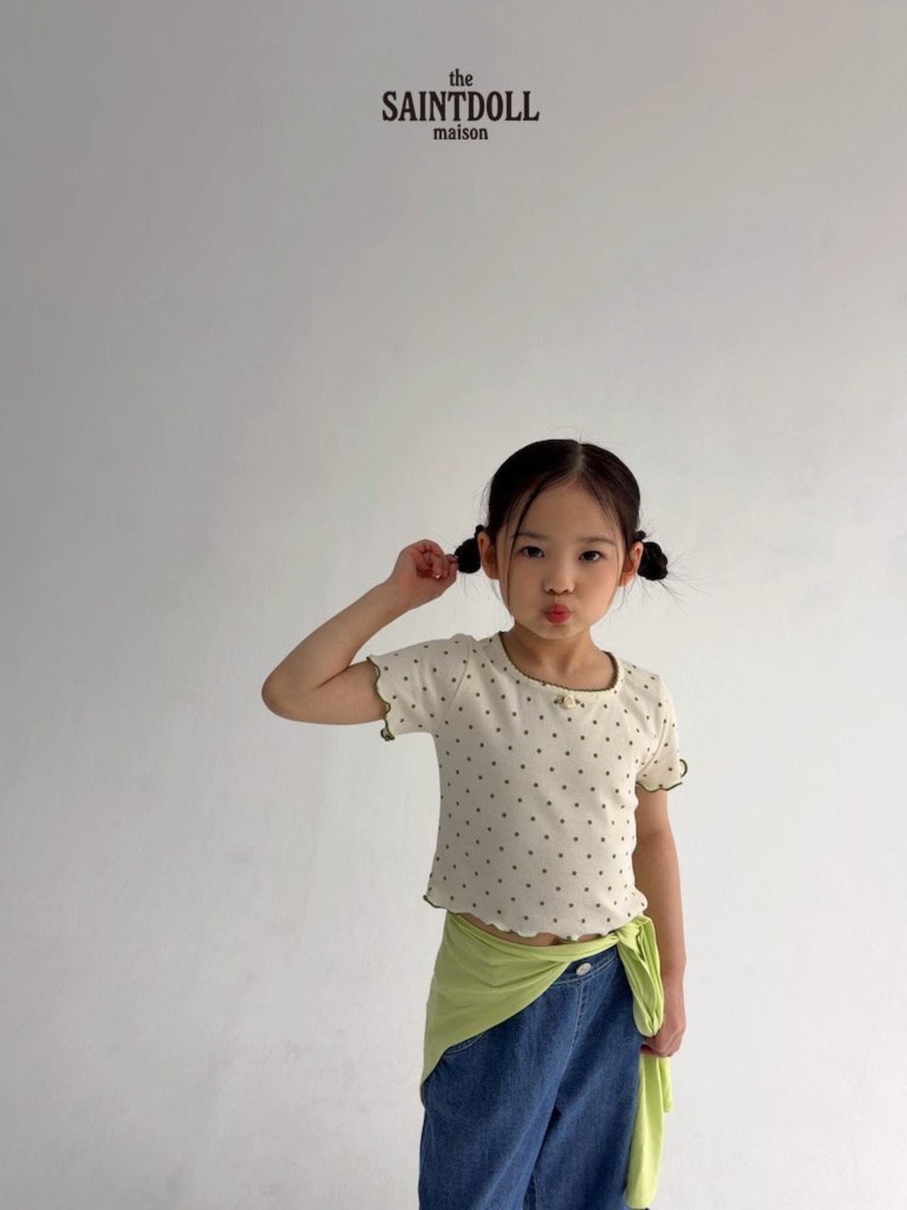 [SAINTDOLL] Dot Square T / [세인트돌] 도트스퀘어티