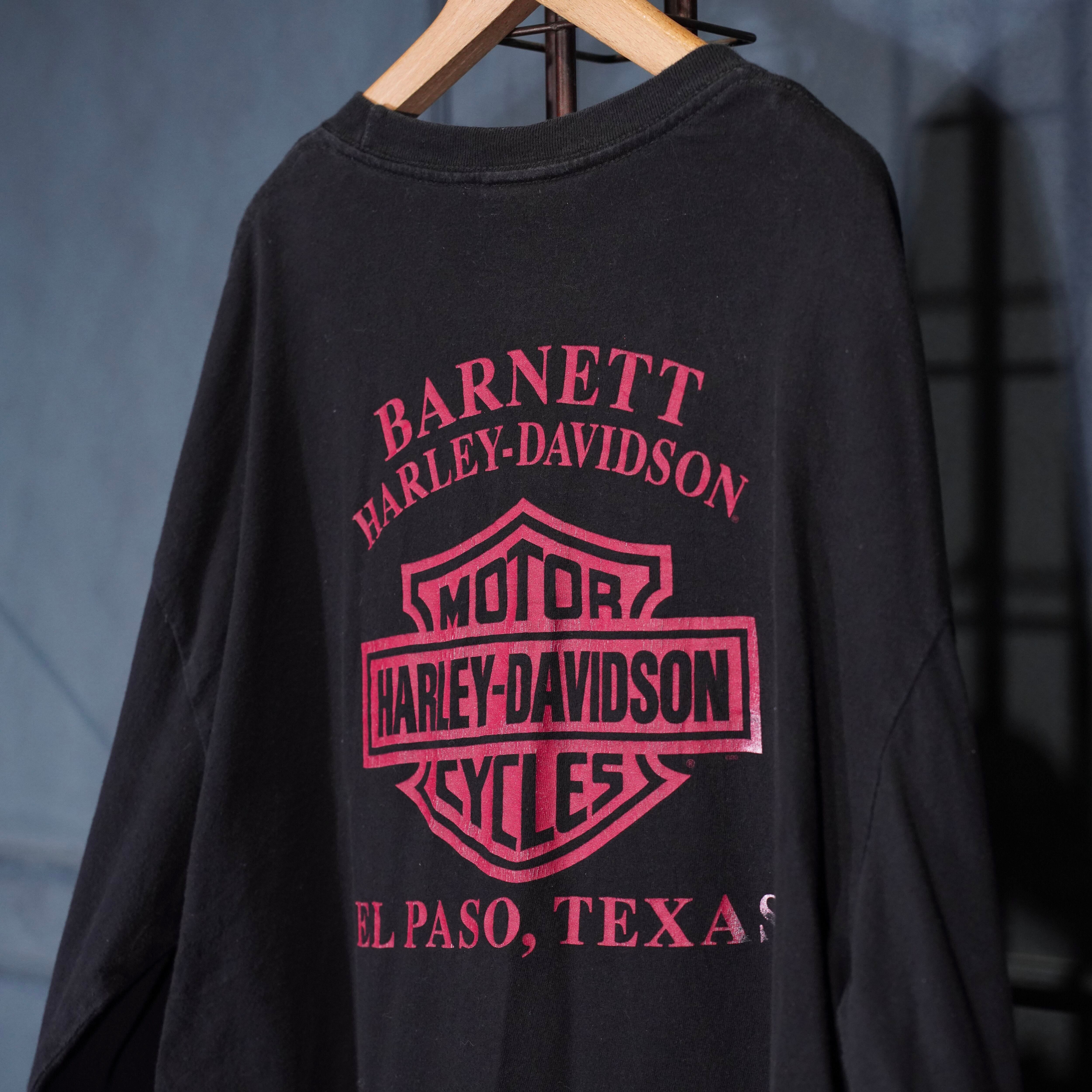 USA VINTAGE HARLEY DAVIDSON DOUBLE SIDED PRINT DESIGN LONG SLEEVE