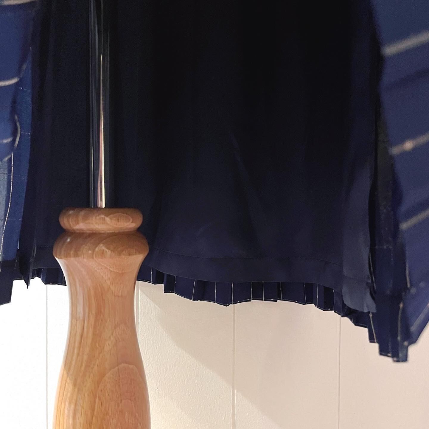 navy white check vest set one-piece