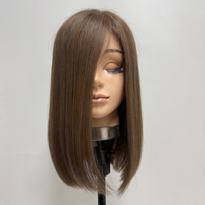 毛量減 羽ウィッグ 未カット 35cm アッシュベージュ系