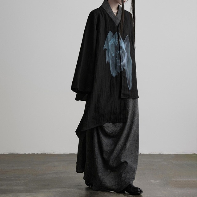 Draped collar sleeveless one pieceC1537