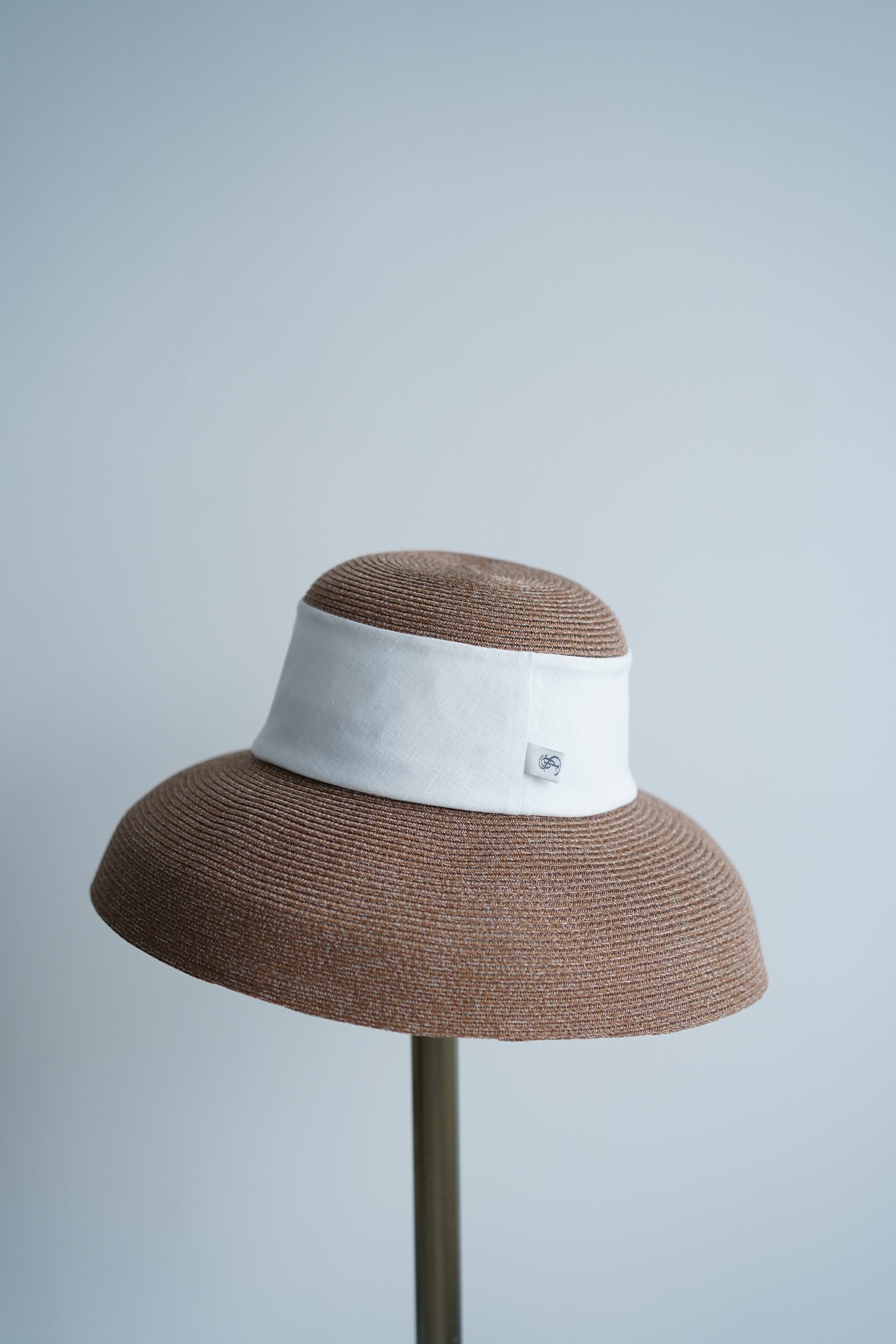 丸めて洗える SUMMER HAT ベージュ×白 | THE9SHOP
