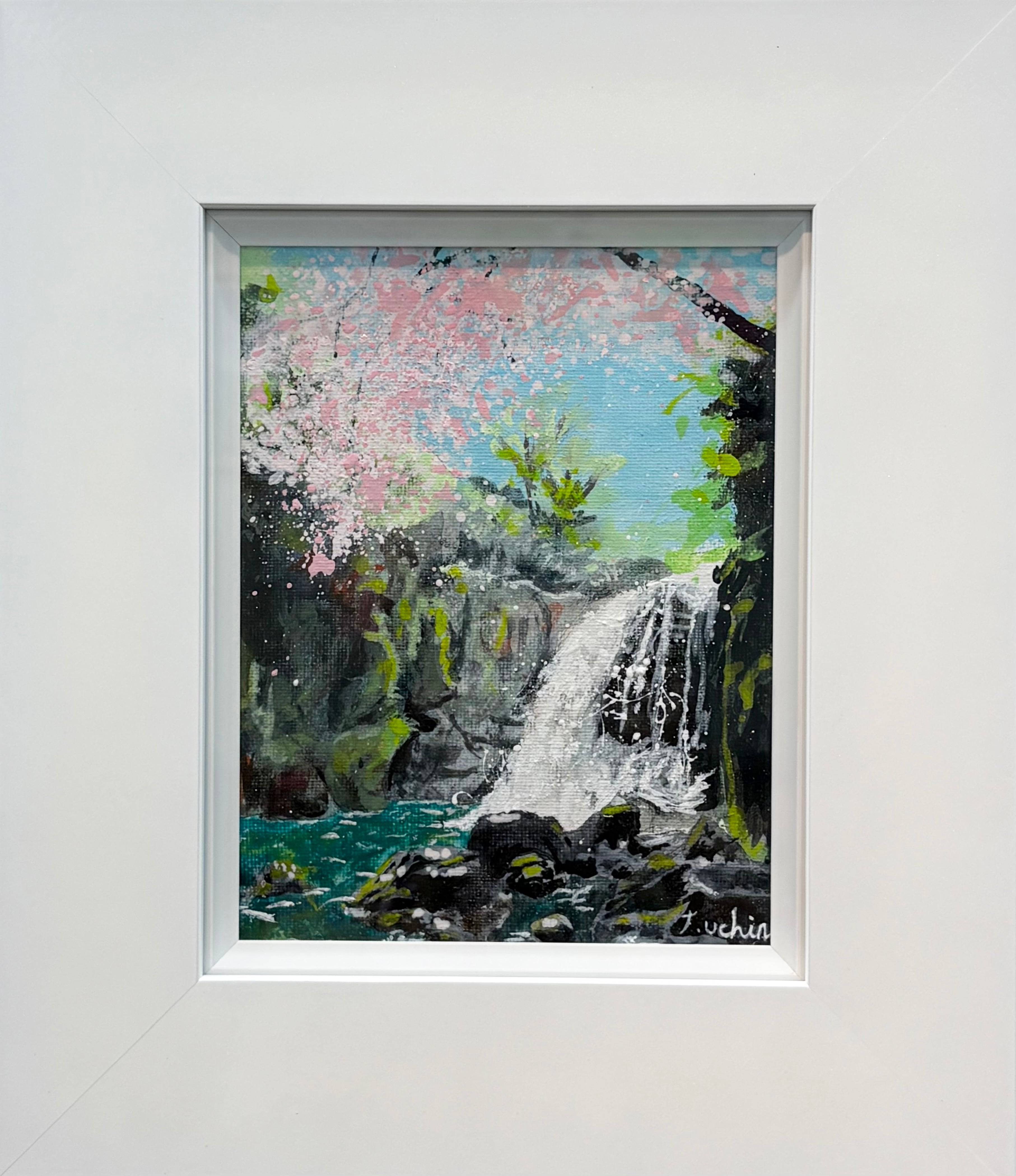 真作＊ 肉筆原画 緒方一成(ISSEI OGATA) 風景画 水彩画 直筆サイン