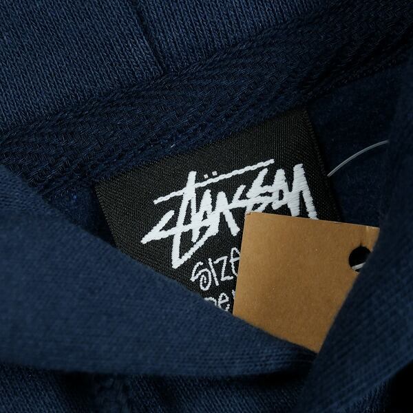 ステューシー STUSSY ロゴ 紺タグ 霜降り パーカー M オールド ボロ Size【M】 STUSSY ステューシー STOCK TOKYO HOOD NAVY 東京限定