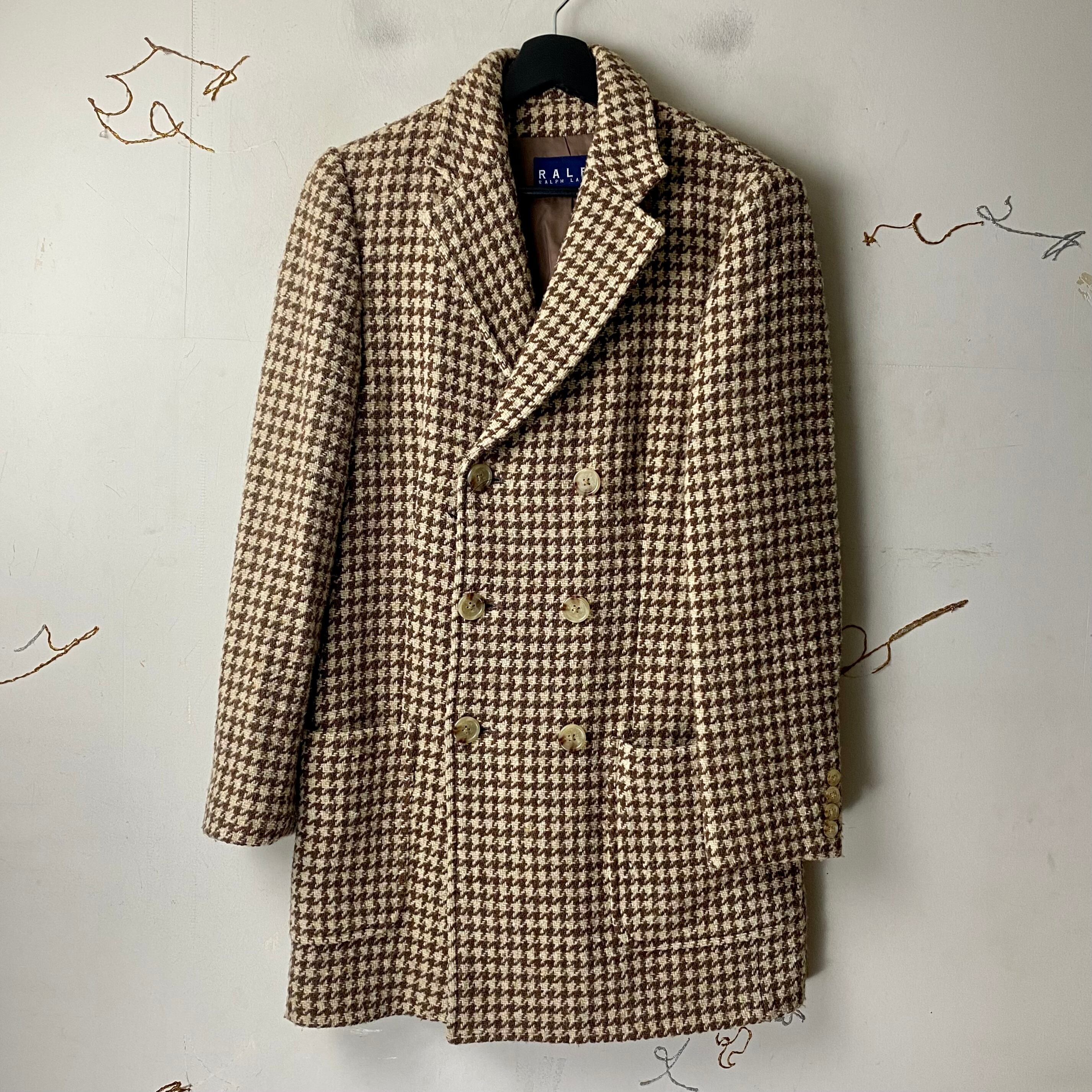 RALPH LAUREN houndstooth pattern tweed jacket | NOIR ONLINE