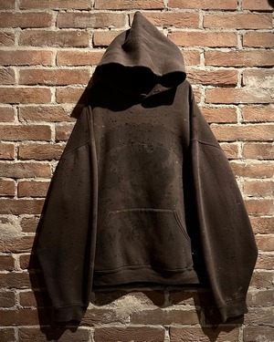 【Caka act3】“RUSSELL” Fade × Paint Loose Pullover Hoodie