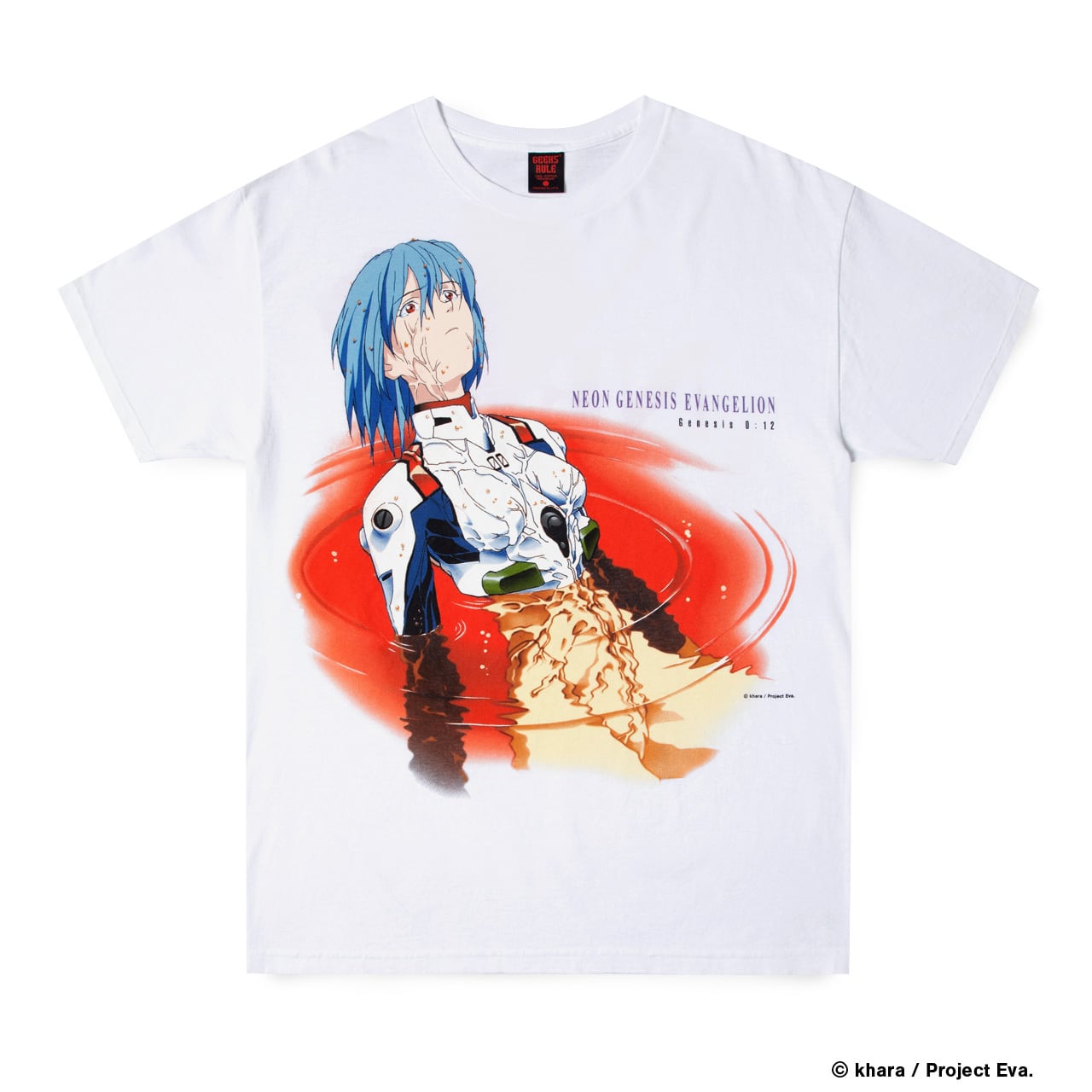 GEEKS RULE×EVANGELION ギークスルール エヴァンゲリオン L NEON GENESIS EVANGELION × GEEKS RULE SILKSCREEN PRINTING T SHIRT