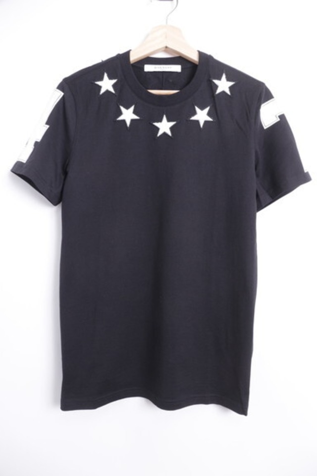 30％OFF GIVENCHY STAR PATCH NUMBERING TEE BLACK XS 40JH8160