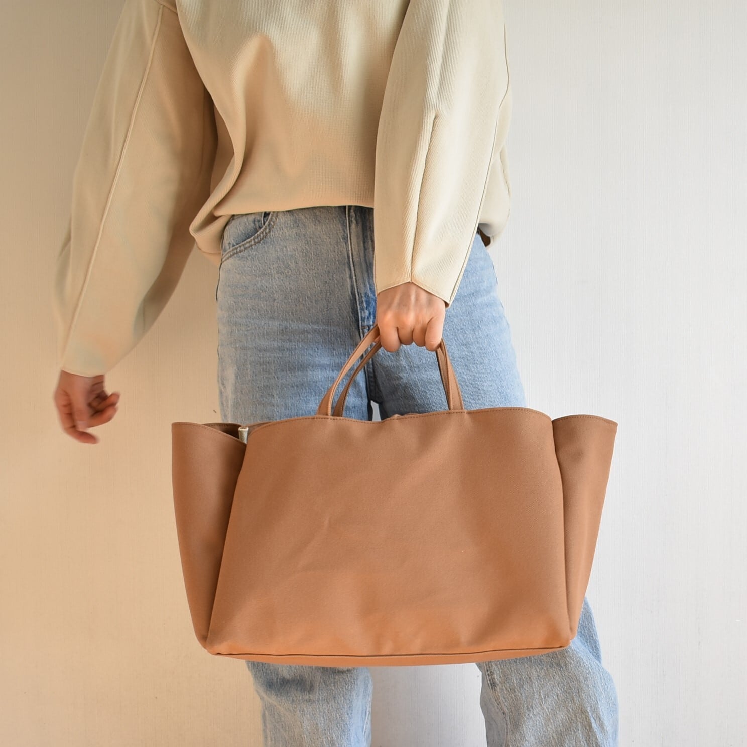 BOX1 TOTE BAG(モカ/ベージュ） | cherie aimer trip（シェリ エメ