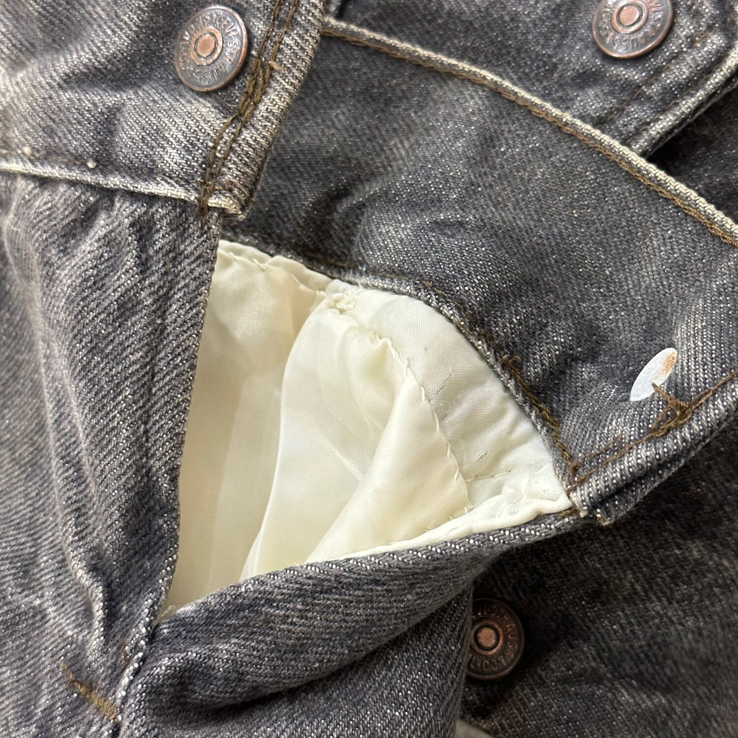 80's “Levi's” Black Denim Boa Jacket | 古着屋シミー 80's “Levi's” Black Denim Boa Jacket | 古着屋シミー