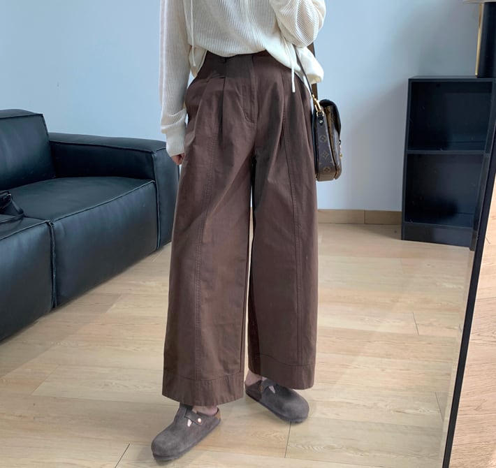 140cm〜 コーヒーカラーワークウェアカジュアルパンツ