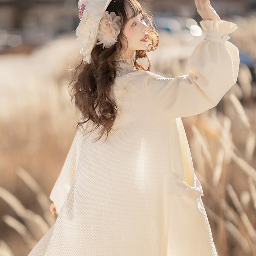 サブカル 服 地雷系 通販 春の新作 ホワイトロリータ 春コート 春の装い 甘め 華ロリチャイナ服 かわいい