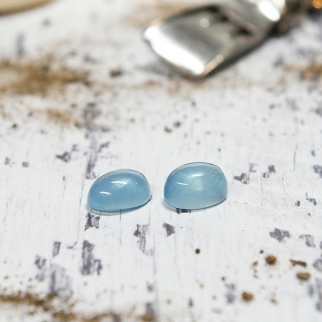 アクアマリン パキスタン産 7.241ct(2pcs) #JWS4845