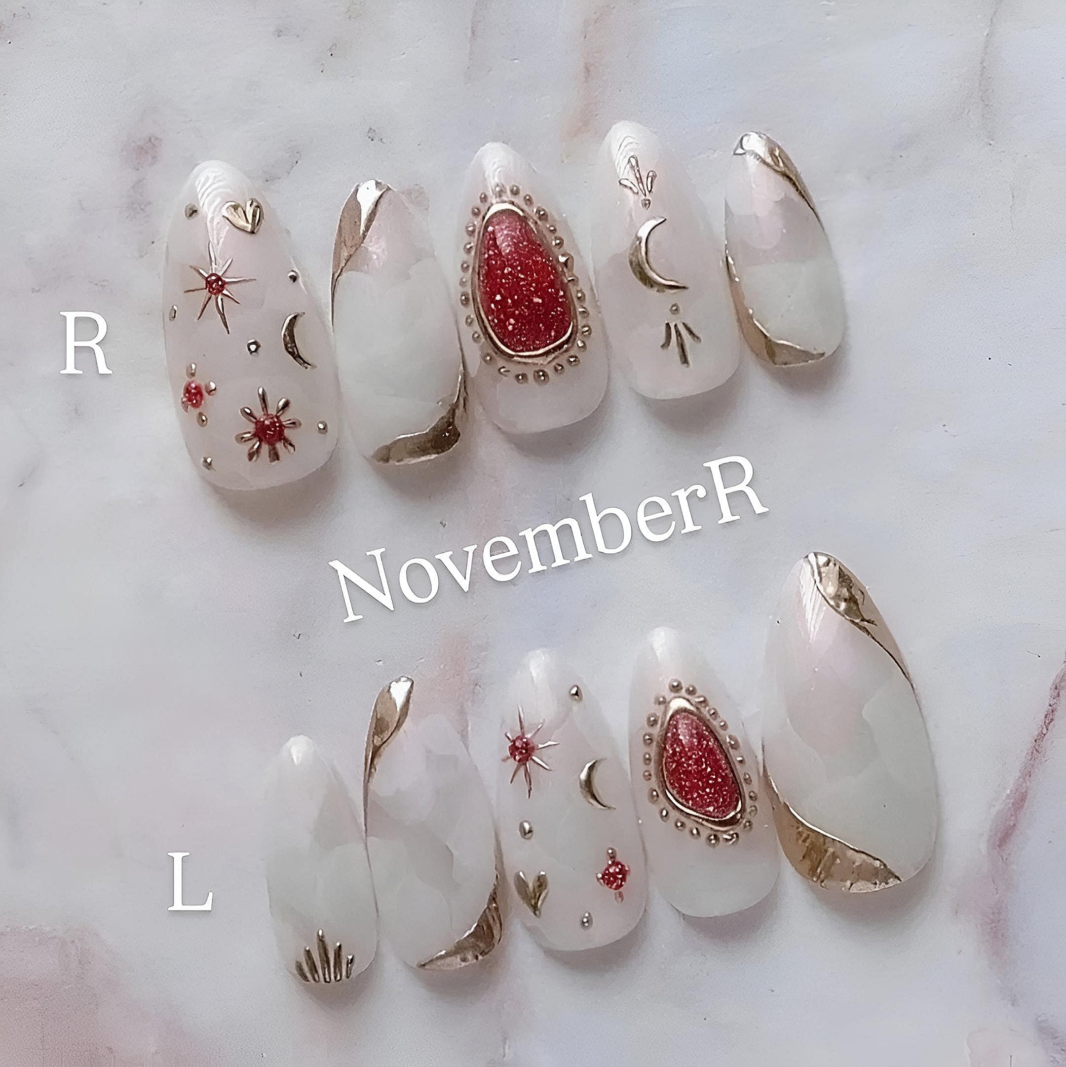 LA874☆ニュアンス×アートネイルチップ | NovemberR 〰️ネイルチップ