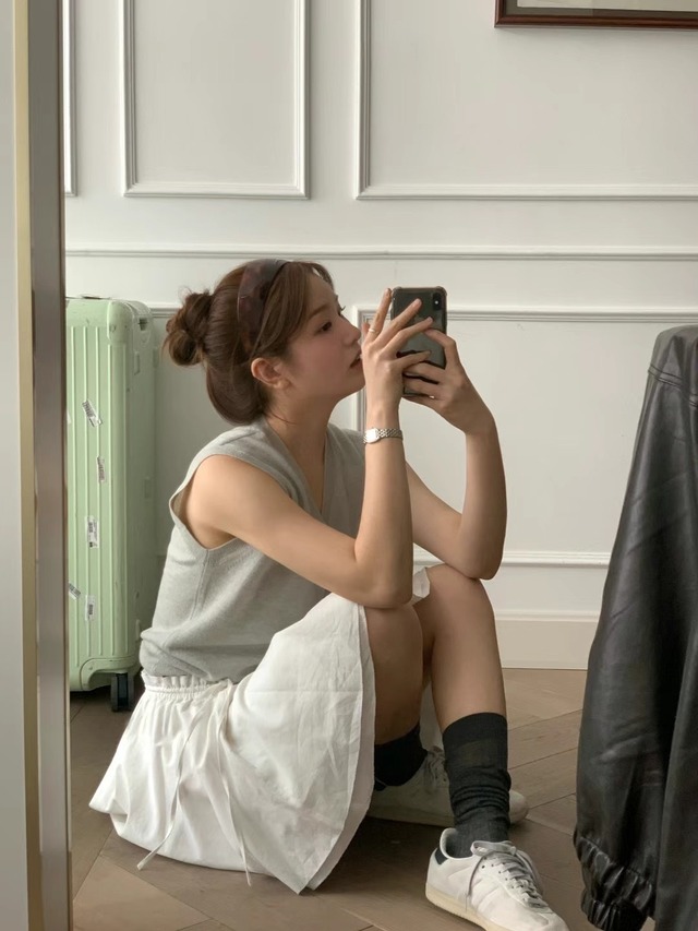 (OUNCE) pico banding skirt /  2color