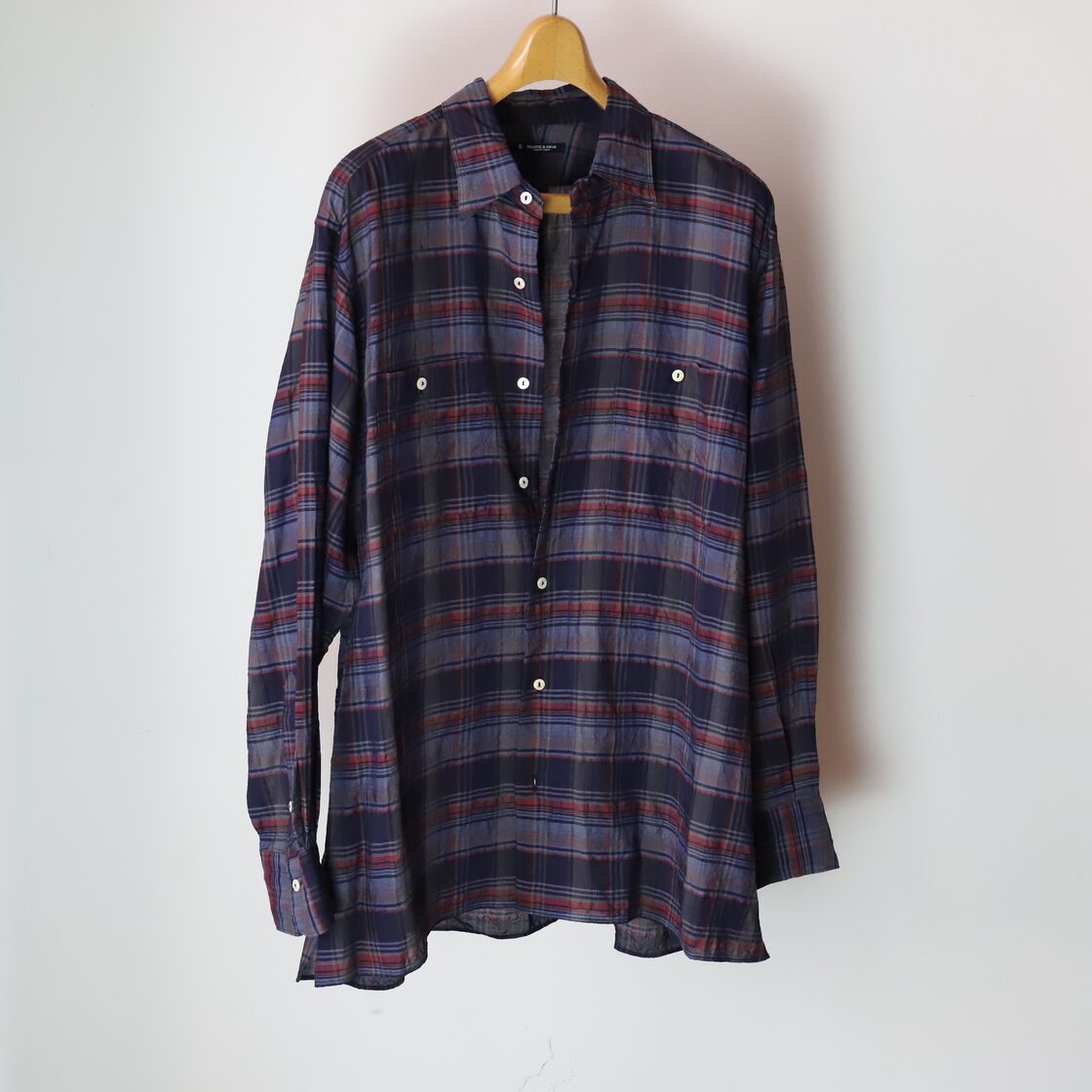 MAATEE&SONS / WORK SHIRTS “H WOOL γ” MIXMADRAS | Pay ID