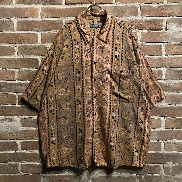 【Caka act3】Paisley Total Pattern Loose S/S Rayon Shirt