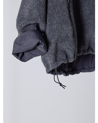 【YENN】[Y254-41126] SHAGGY HALF ZIP JK