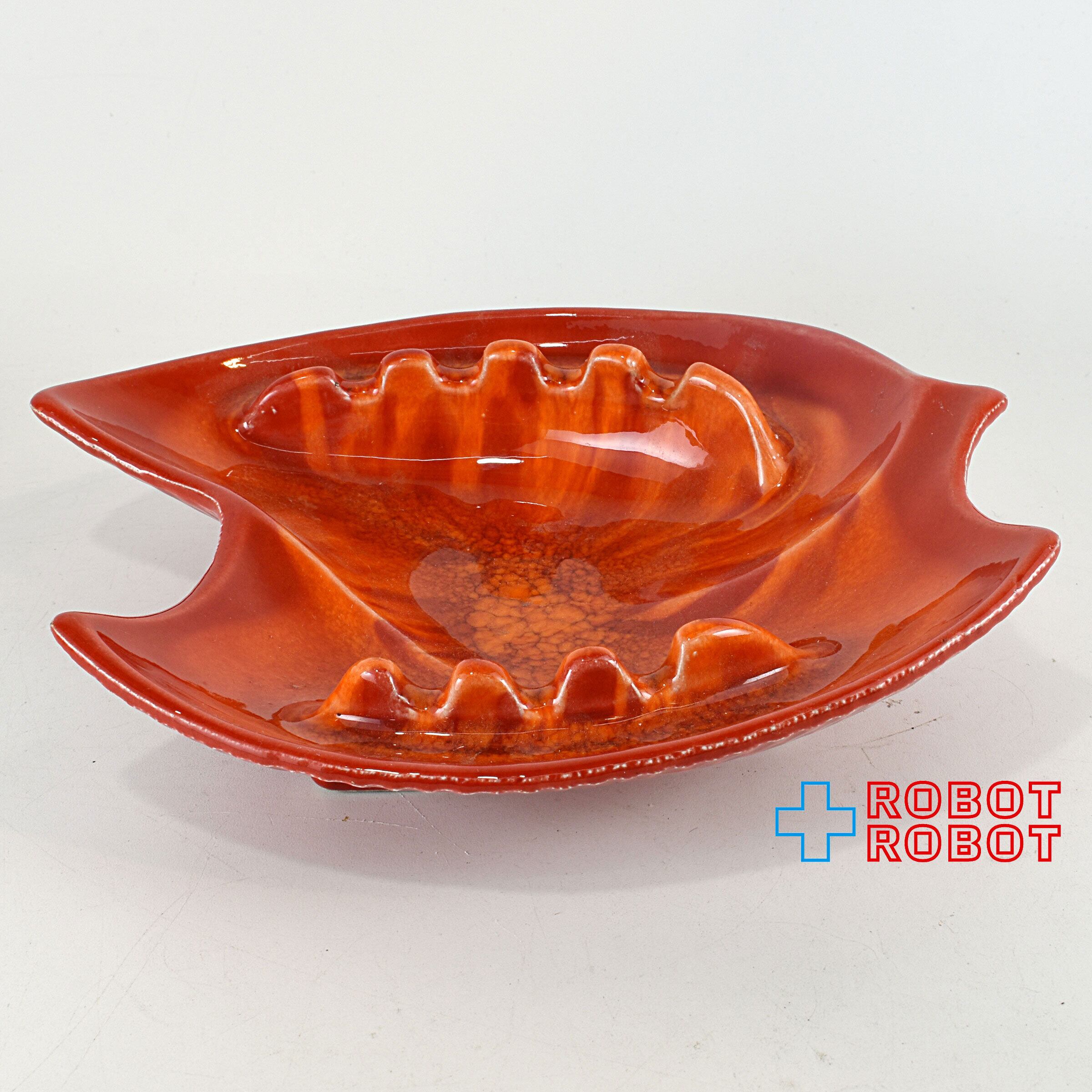 キャルスタイルUSA社 オレンジ 陶器灰皿 ミッドセンチュリー キャルスタイルUSA社 オレンジ 陶器灰皿 ミッドセンチュリー
