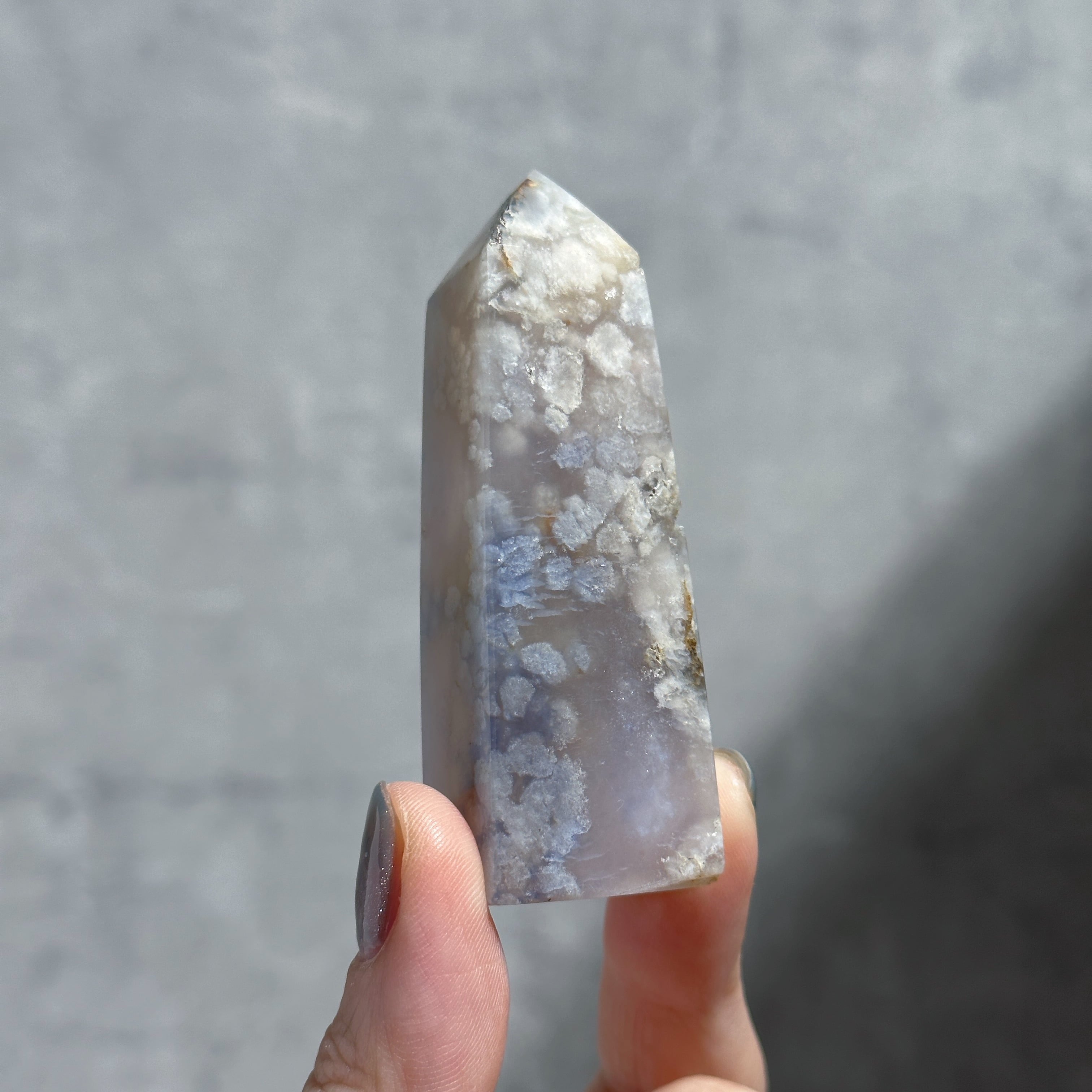 ブルーフラワーアゲート タワー型 11◇Blue Flower agate◇天然石