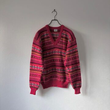90s vintage ノルウェー製 L.L.Bean バーズアイニット 赤 | PAY ID