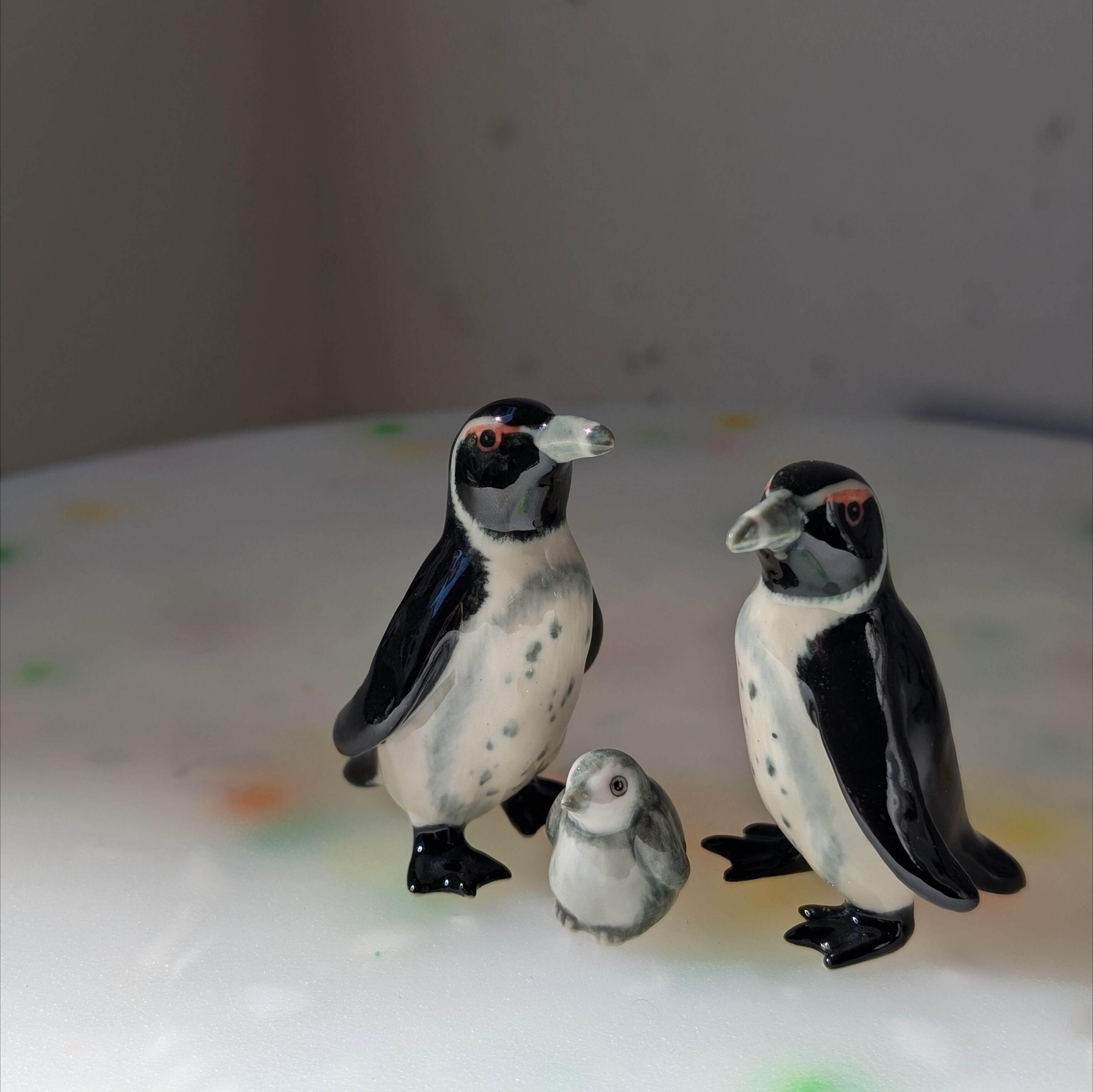 【ミニチュア陶器】 Penguin~family~