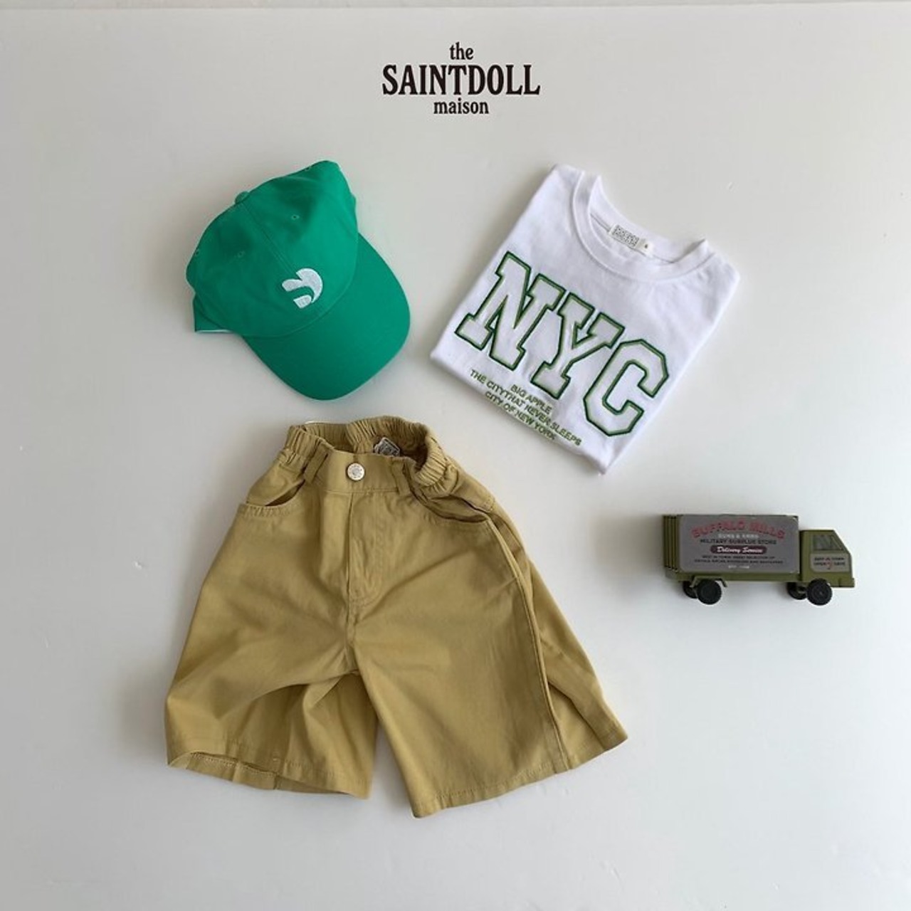 [SAINTDOLL] Side tuck pants / [세인트돌] 옆핀턱반팬츠
