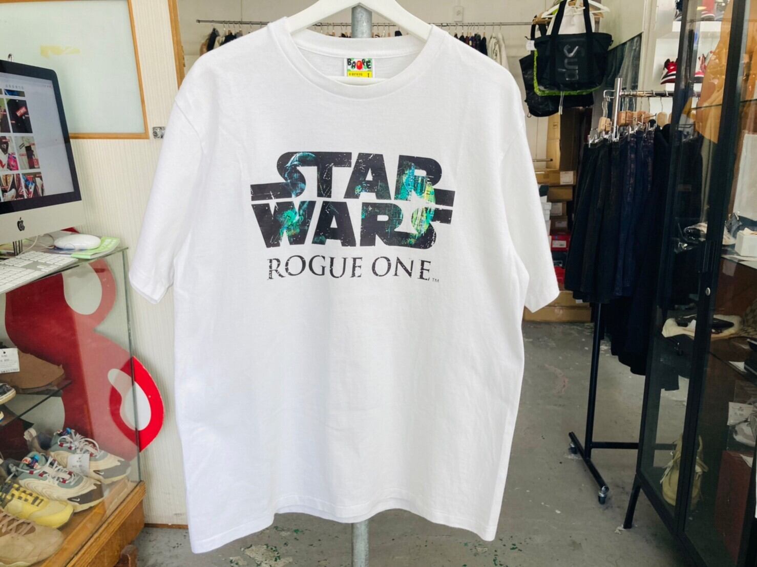 A BATHING APE × STAR WARS ROGUE ONE TEE WHTIE LARGE 88018 | BRAND 
