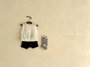 【valu bebe】エアリーコットンブラウス アイボリー 70〜110cm