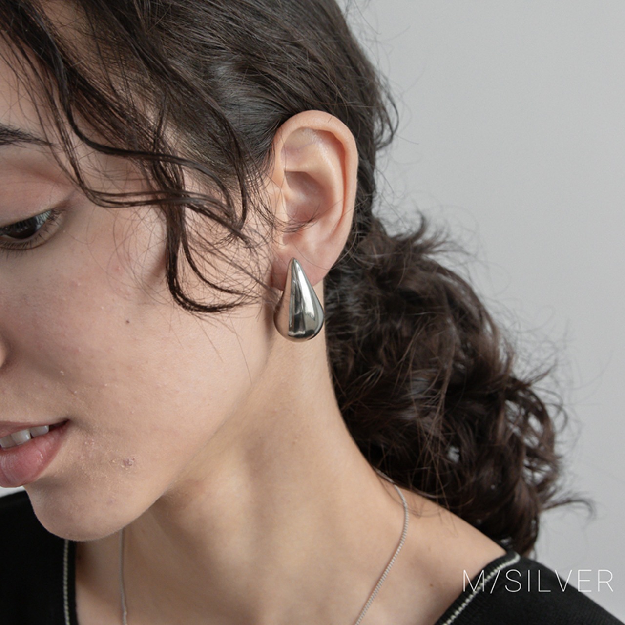 【ネコポス便】デザインリニューアル★金属アレルギー対応　ドロップデザインピアス 2201