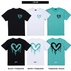 EIPOC PARIS 「"Spray Love #D" S/S T-Shirts Black/White/Turquoise」