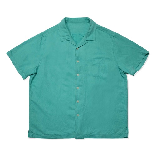 Silk/Linen open collar S/S Shirt