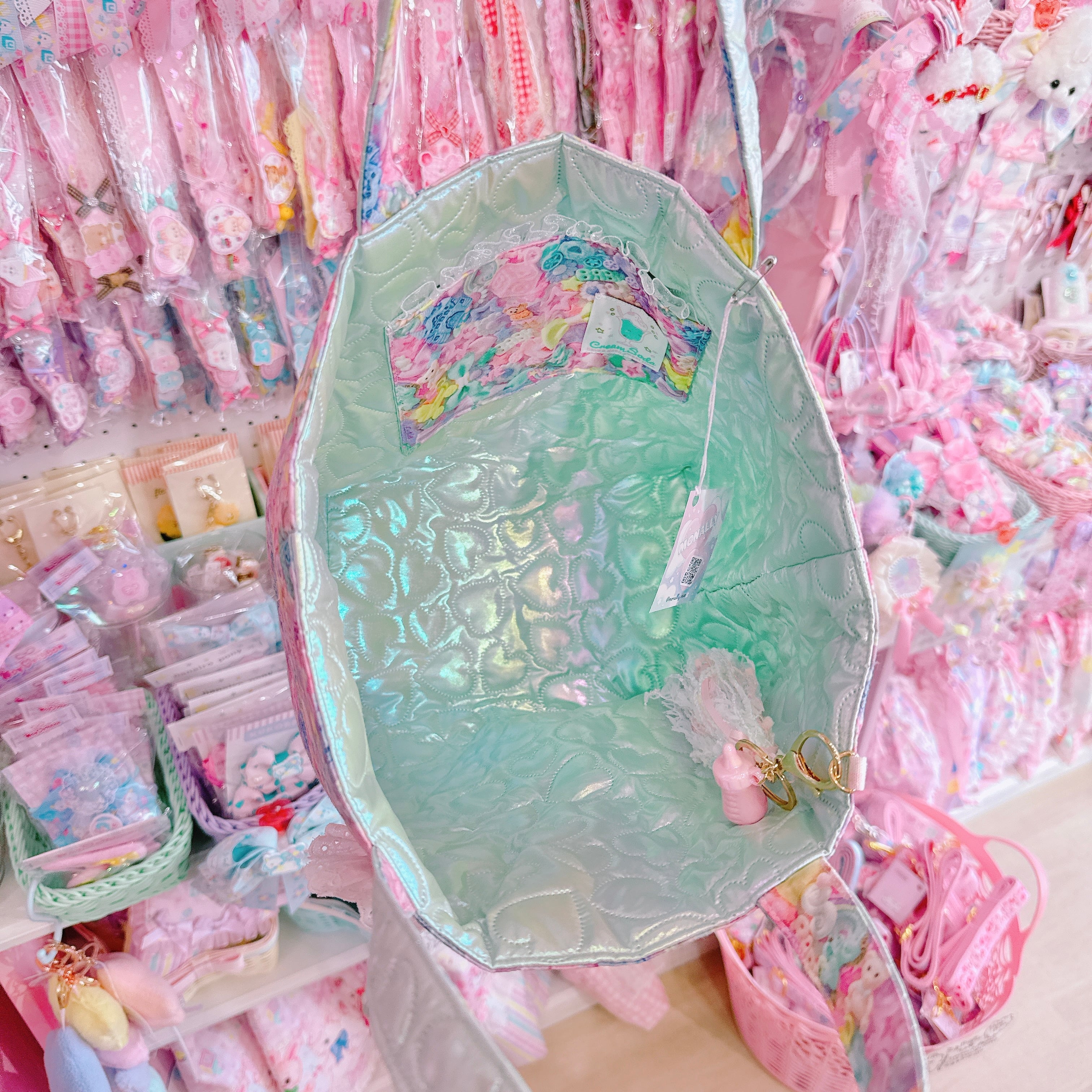 【C7】39-2ハートポケットトートバッグ