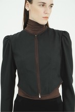 CLANE HERRINGBONE CORSET DETAIL TOPS
