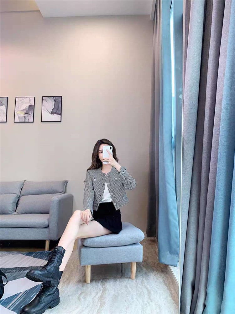 早い者勝ち 短いスタイル コート スリム フレンチスタイル 洋風 ちどりごうし ハイウエスト