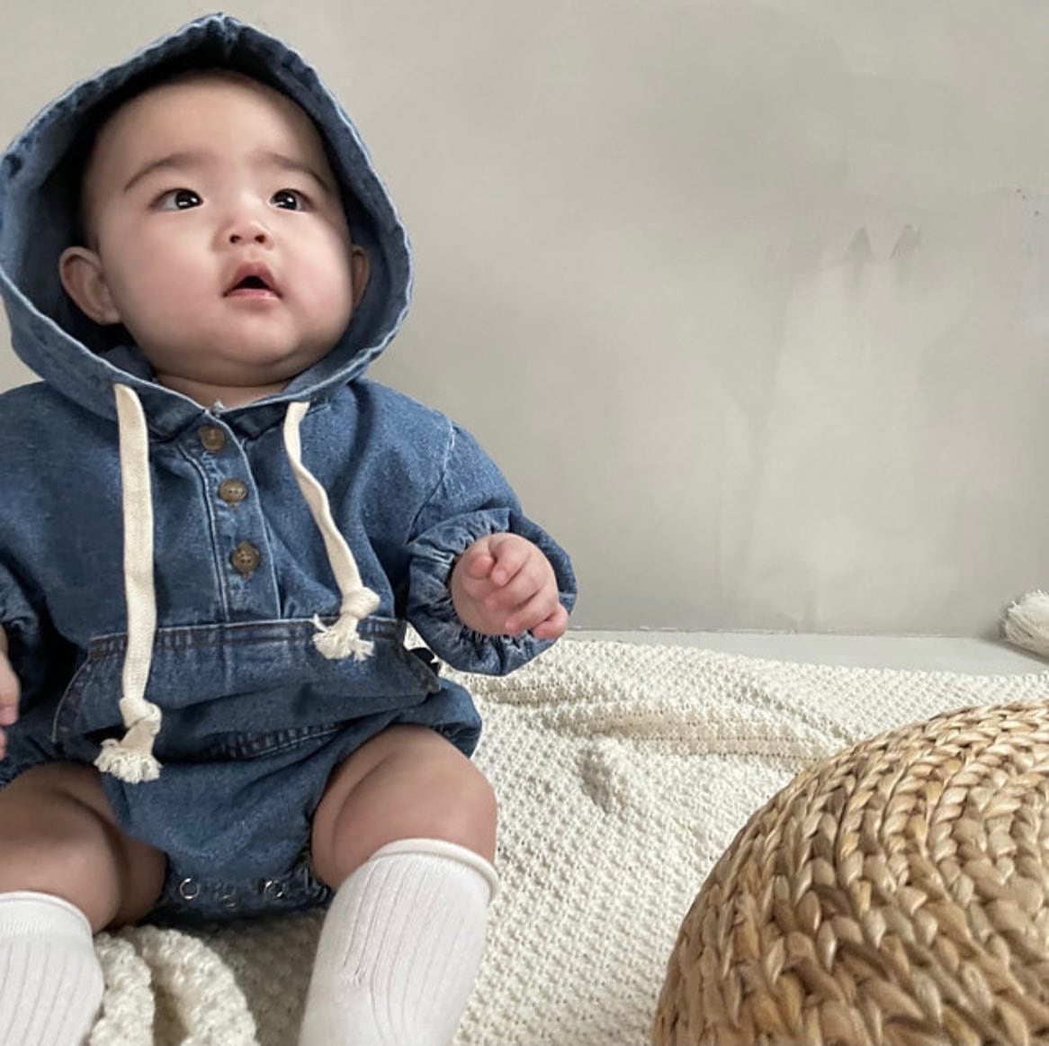 【即納】bebe)mono denim anorak suit / Bella Bambina