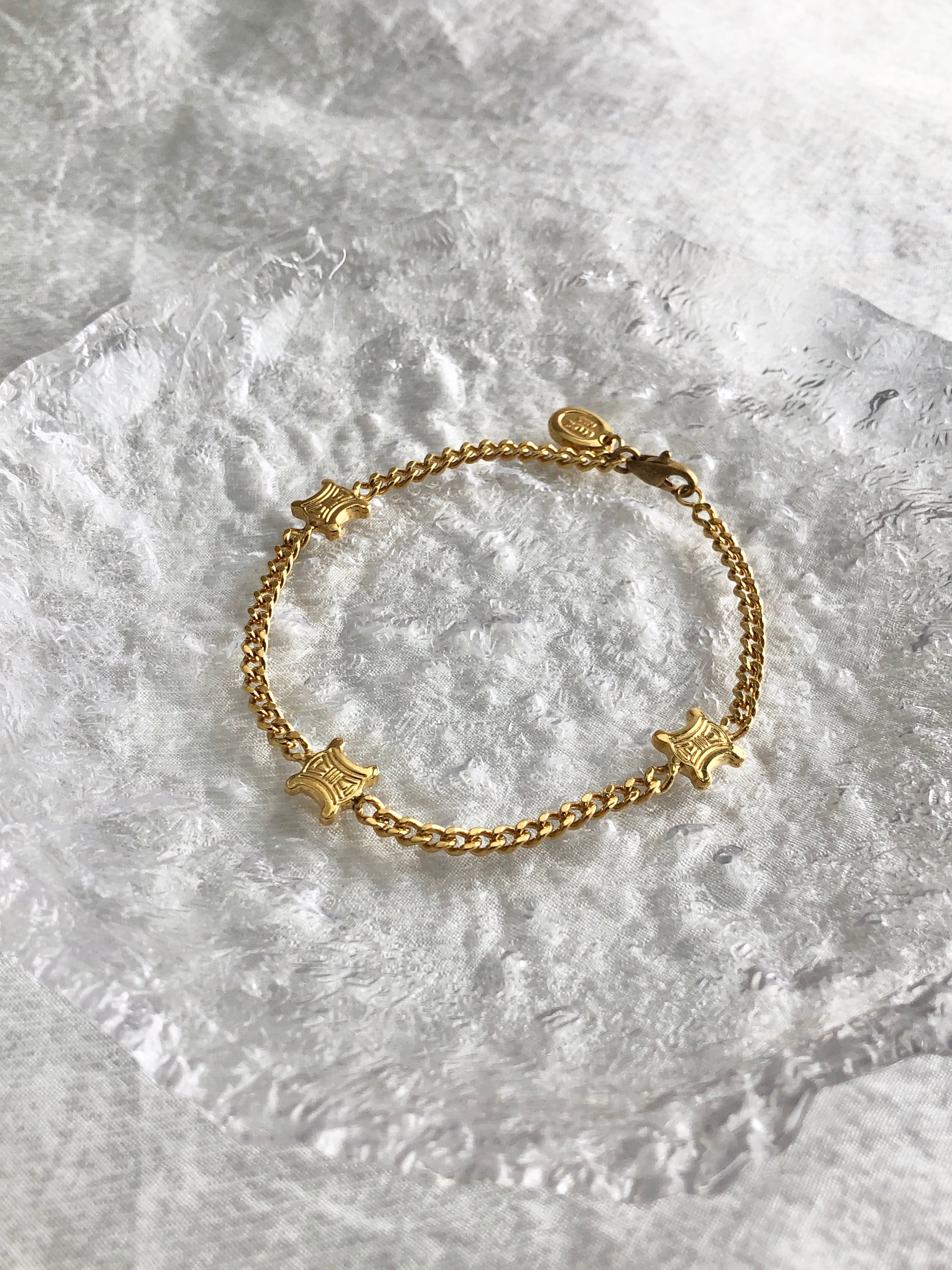 CELINE セリーヌ ブレスレット ゴールド ブラゾン vintage ヴィンテージ オールド gitunv