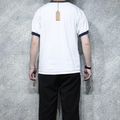 grandpa print ringer tee