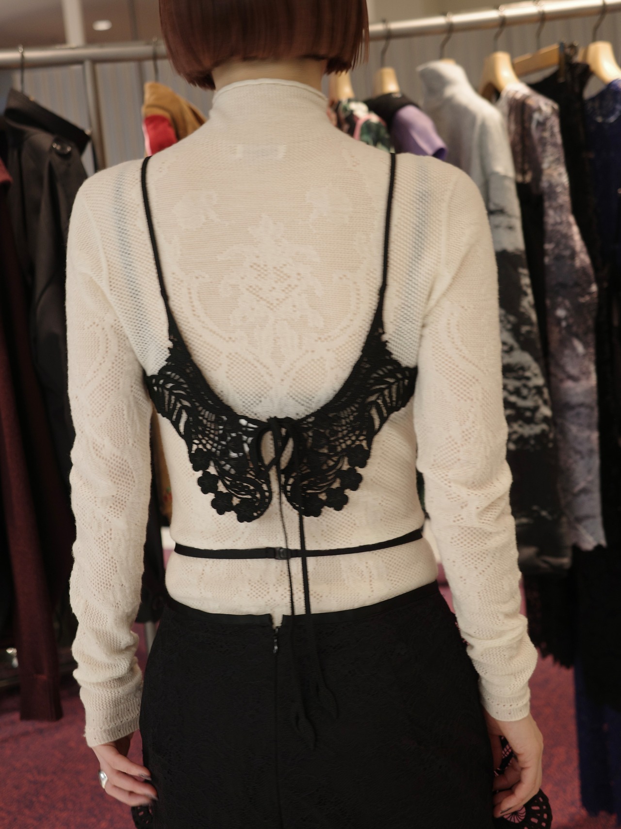 【26AW | WOMEN】Mame Kurogouchi マメ クロゴウチ / ベスト/ Embroidery Vest  MM26FW-SH115 - 3